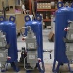 Pneumatic volume tanks with high-low pressure switches EXD