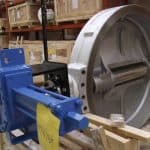 48 inch butterfly valve with double acting hydraulic actuator