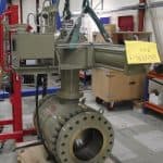 API6D Ball Valve with hydraulic actuator and hand pump override