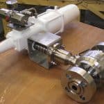 Pneumatic actuator on cryogenic valve