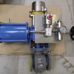 Small actuated valve with manual override and westlock switchbox
