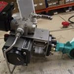 Small butterfly valve with actuator, ASCO solenoid and air recirculation system
